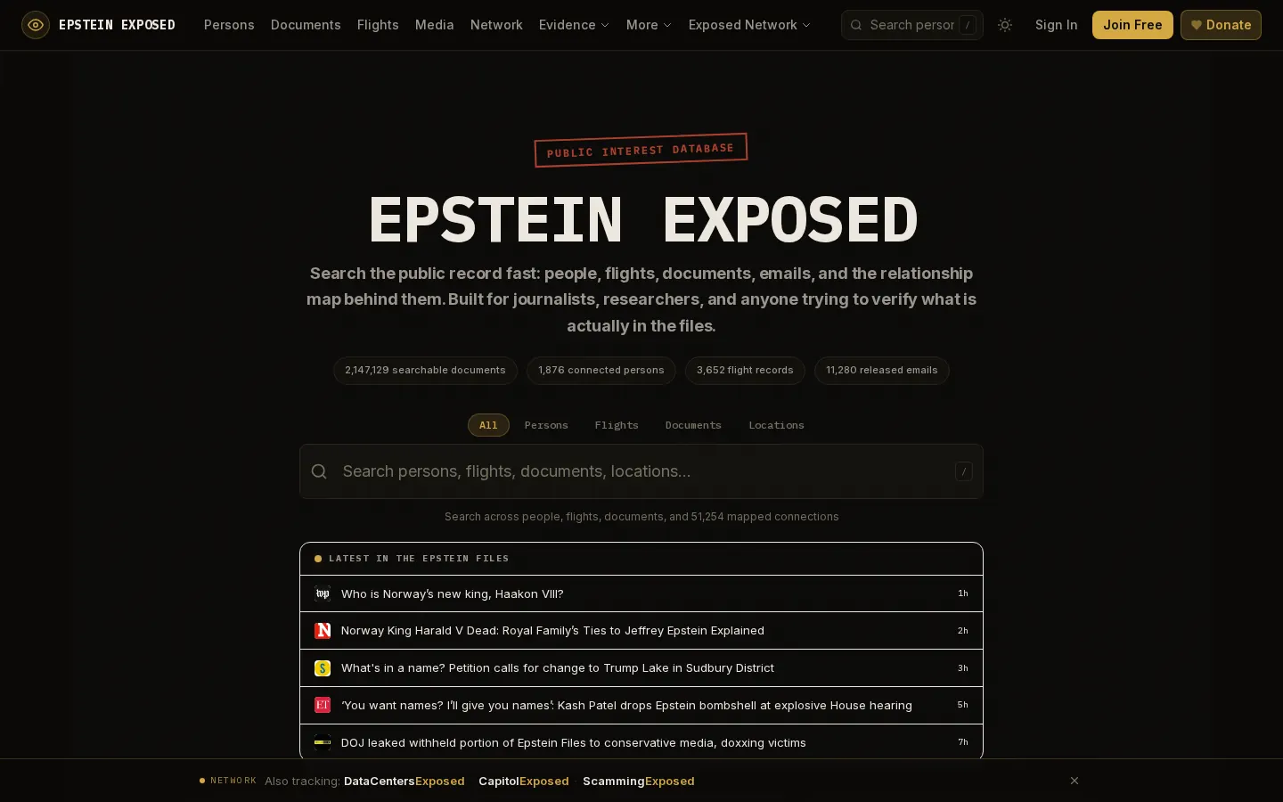 Preview of Epstein-Pipeline / epsteinexposed.com
